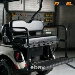 Club Car DS Golf Cart Rear Flip Seat Kit Black Cushions GTW Mach3 Seat Kit