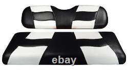 Club Car DS Madjax Riptide Seat Covers Black with White