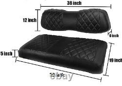 Club Car DS Year 2000 Plus, Front Seat Cover EASY SLIP ON Replacement Set, BLACK