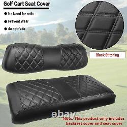 Club Car DS Year 2000 Plus, Front Seat Cover EASY SLIP ON Replacement Set, BLACK