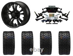 Club Car Ds 6 Double A-arm Lift Kit (04.5-13) + 14 Wheels & 22 At Tires Combo