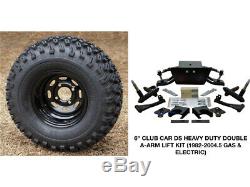 Club Car Ds 6 Double A-arm Lift Kit (82-04.5) + 10 Wheels & 22 At Tires Combo