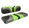 Club Car Ds Front Golf Cart Seat Covers In Lime Green/ Black Fiber/ Charcoal
