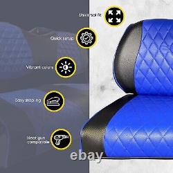 Club Car EZ-ON 6PASS Diamond Stitch BLK/ROYAL Prec. Golf Cart Seat Cover 6PC