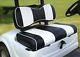 Club Car Front Seat Cover Black White Diamond Stitch For Ds 2000.5-up Golf Cart