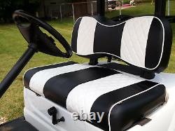 Club Car Front Seat Cover Black White Diamond Stitch For Precedent Golf Car 04+