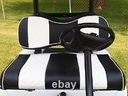 Club Car Front Seat Cover Black White Diamond Stitch For Precedent Golf Car 04+