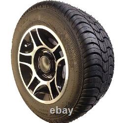 Club Car GOLF CART WHEELs RIMs TIREs LUG NUTS 205/50-10 Fairway Master no lift