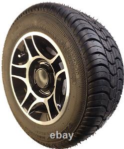 Club Car GOLF CART WHEELs RIMs TIREs LUG NUTS 205/50-10 Fairway Master no lift