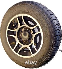 Club Car GOLF CART WHEELs RIMs TIREs LUG NUTS 205/50-10 Fairway Master no lift