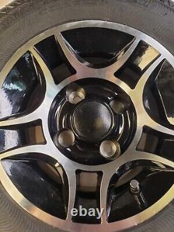 Club Car GOLF CART WHEELs RIMs TIREs LUG NUTS 205/50-10 Fairway Master no lift