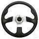 Club Car Gt Black Withbrushed Aluminum Steering Wheel With Hub