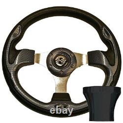 Club Car Golf Cart Part Steering Wheel Combo Adapter BLACK DS CARBON RALLY