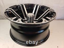 Club Car Golf Cart RIM WHEEL 14x7 4/4 SET OF 4 Aluminum Black/Machined spoke