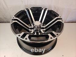 Club Car Golf Cart RIM WHEEL 14x7 4/4 SET OF 4 Aluminum Black/Machined spoke