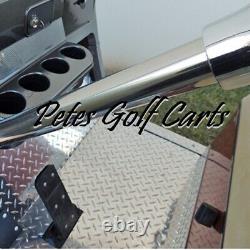 Club Car Onward Black Golf Cart Steering Wheel/Hub Adapter/Chrome Cover Kit