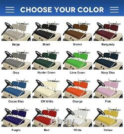 Club Car PRE-2000 DS Golf Cart Front Marine Grade Vinyl Replacement Seat Covers