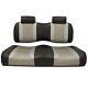 Club Car Precedent 2004-2011 Madjax Tsunami Seat Cushions Black Silver Silver