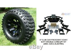 Club Car Precedent 6 Double A-arm Lift Kit+ 12 Wheels & 23 At Tires Combo