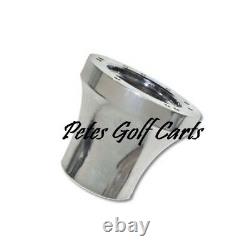 Club Car Precedent Black and Silver Steering Wheel/Hub Adapter/Chrome Cover Kit
