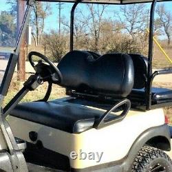 Club Car Precedent (FRONT+REAR COMBO) Staple On Golf Cart Seat Cover-Solid Color