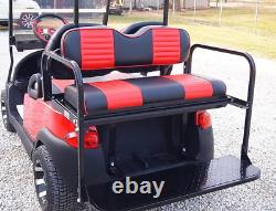 Club Car Precedent Golf Cart 2004+ Black & Red Seat Cover, Set of 4