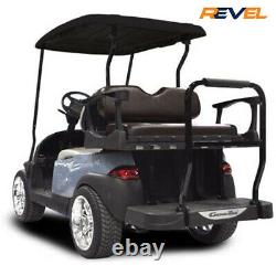 Club Car Precedent Golf Cart Black Aluminum Rear Flip Seat Kit