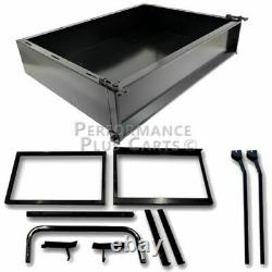 Club Car Precedent Golf Cart Black Steel Utility Cargo Box with Brackets