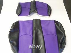 Club Car Precedent Golf Cart Custom Seat Covers-Front and Rear(Black/Purple)