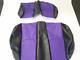 Club Car Precedent Golf Cart Custom Seat Covers-front And Rear(black/purple)