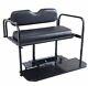 Club Car Precedent Golf Cart Flip Folding Rear Back Seat Kit Black Cushions