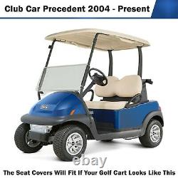 Club Car Precedent Golf Cart Front Seat Cover Replacement Set Years 2004-2016