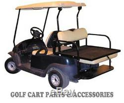 Club Car Precedent Golf Cart Rear Flip Seat Kit (2004-UP) BLACK SEAT CUSHIONS