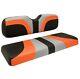 Club Car Precedent Golf Cart Seat Cover (orange/ Black Carbon Fiber/ Gray)