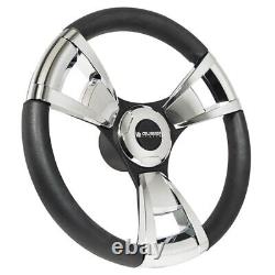 Club Car Precedent Gussi Italia Black/Chrome Steering Wheel (06-123)