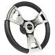 Club Car Precedent Gussi Italia Black/chrome Steering Wheel (06-123)