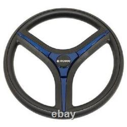 Club Car Precedent Gussi Italia Brenta Black/Blue Steering Wheel (06-134)