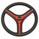 Club Car Precedent Gussi Italia Brenta Black/red Steering Wheel (06-133)
