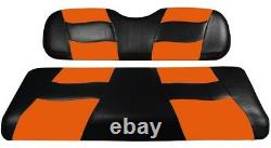 Club Car Precedent Madjax Riptide Two Tone Front Seat Covers In Black/orange