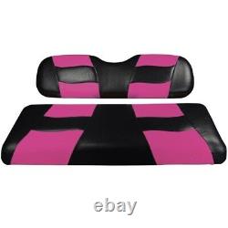 Club Car Precedent Madjax Riptide Two Tone Front Seat Covers In Black/pink