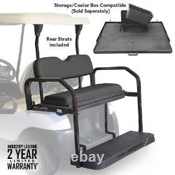 Club Car Precedent Rear Flip Seat Folding Black Cushions 2004-Up Golf Carts