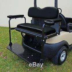 Club Car Precedent Super Saver Rear Flip Seat Kit for Golf Cart Black Cushion