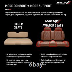 Club Car Precedent Tempo MadJax Aviator Seat Cushions Black