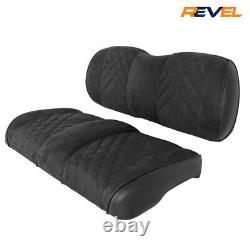 Club Car Precedent Tempo Onward Premium Black Suede Golf Cart Front Seat Set