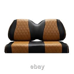 Club Car Seat Cover Diamond 6 PASS- BLACK/BROWN Precedent Golf Cart 2004+ 6PC