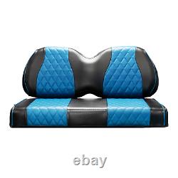 Club Car Seat Cover Diamond 6PASS- BLK/SKY BLUE Precedent Golf Cart 2004+, 6PC