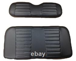 Club Car & Yamaha Golf Cart Vinyl Seat Covers-Stapled On-(Black Plts)