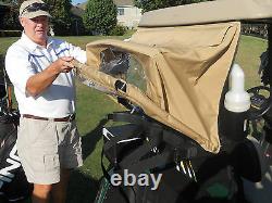 Doorworks Club Car Prec Black Golf Cart Sunbrella Cabana Golf Bag Cover Reduced