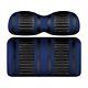 Doubletake Black/blue Extreme Golf Cart Front Cushion Set For Club Car Ds 2000+