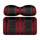 Doubletake Black/ruby Extreme Golf Cart Front Cushion Set For Club Car Ds 2000+